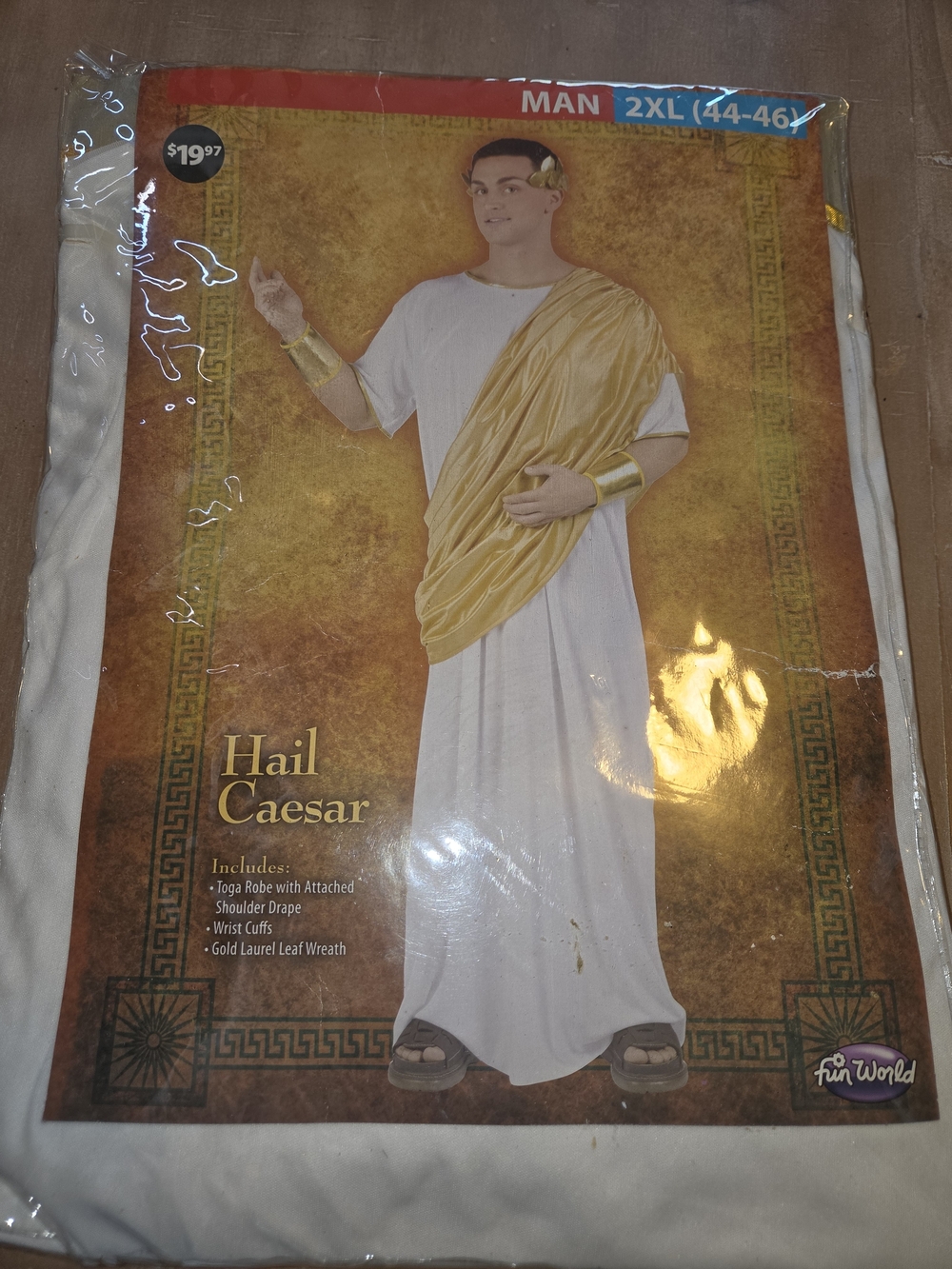 Mens 2xl Hail Caesar Halloween Costume NWT